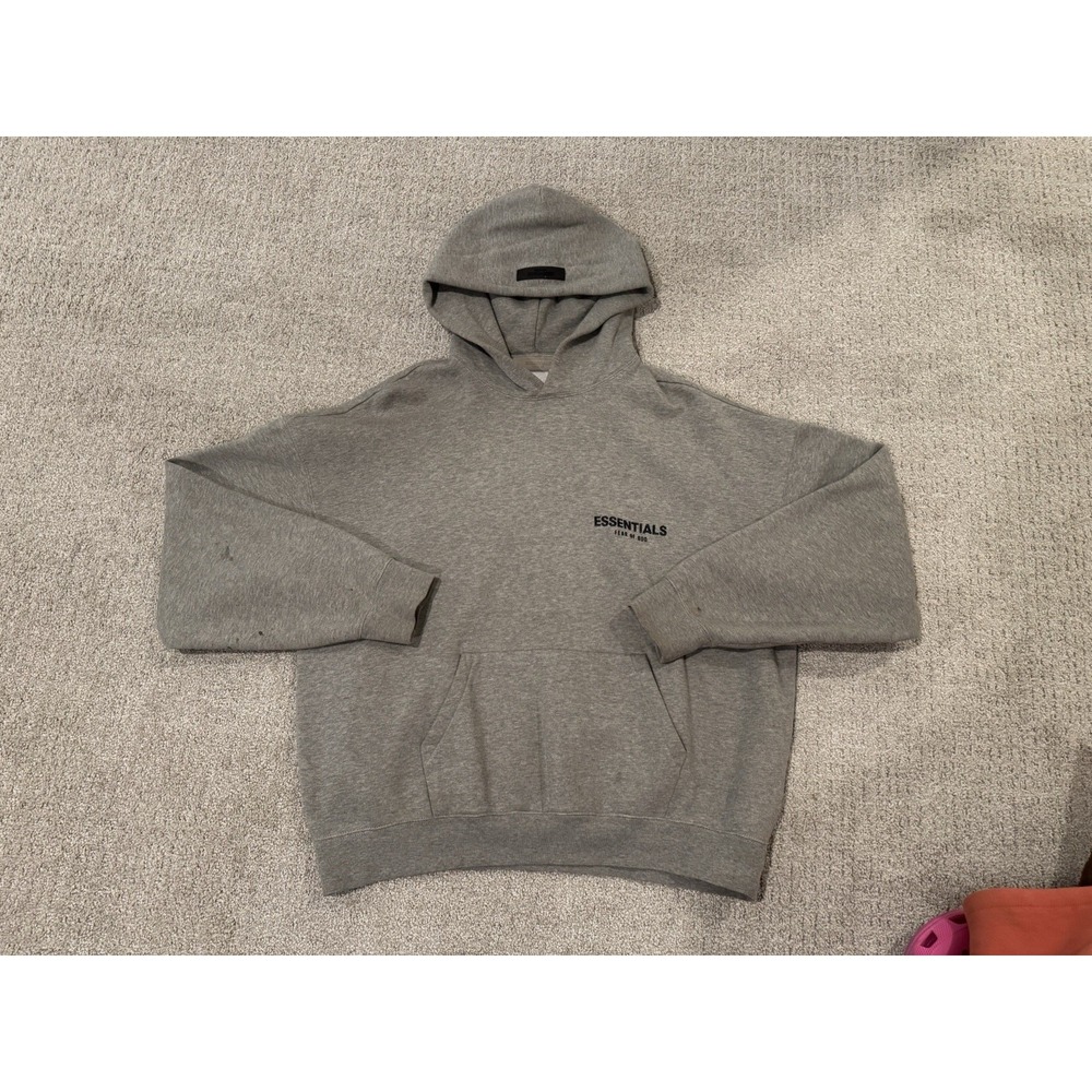 Fear of God Essentials Hoodie Gray Oversized Fit Mens Size Medium